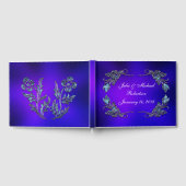 美しいパーソナライズされたバタフライフェイクフィリーグリー ゲストブック (全面)