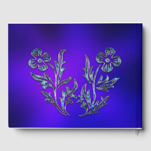 美しいパーソナライズされたバタフライフェイクフィリーグリー ゲストブック (裏面)