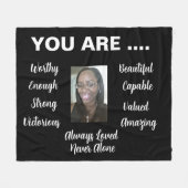 美しいパーソナライズされたフリースブランケット フリースブランケット (正面(横))