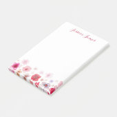 美しいパーソナライズされたフローラ4" x 6" ポストイット (アングル)