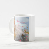 美しいパーソナライズされたプリンセスに名前を加えて。 コーヒーマグカップ (正面左)