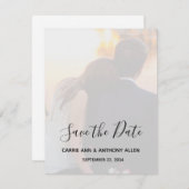 美しいパーソナライズされた写真日付の保存 (正面/裏面)