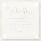 美しいパーソナライズされた母の詩 ガラスコースター (裏面)