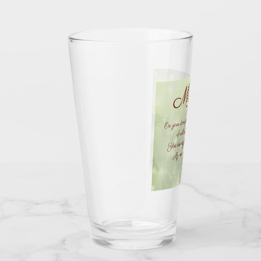 美しいパーソナライズされた母の詩 タンブラーグラス (右)
