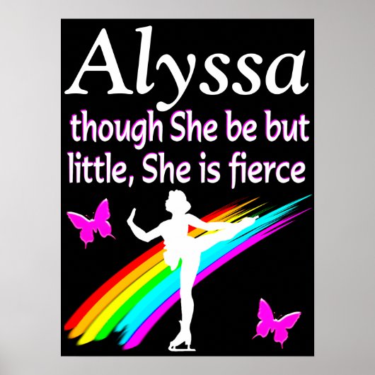 美しいパーソナライズされた激しいスケートのポスター ポスター (正面)