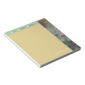 美しいパーソナライズされた牧草地ショッピングリスト ノートパッド (アングル)