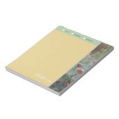 美しいパーソナライズされた牧草地ショッピングリスト ノートパッド (回転)