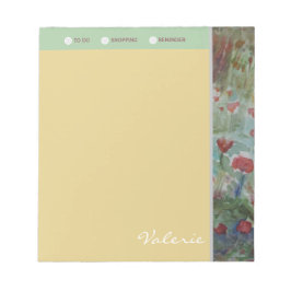 美しいパーソナライズされた牧草地ショッピングリスト ノートパッド