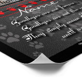 美しいパーソナライズされた犬や猫の記念碑 ポスター (角)