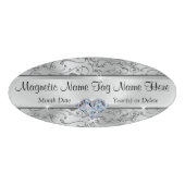 美しいパーソナライズされた磁気名タグバッジ 名札 (正面)