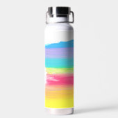 美しいパーソナライズされた虹 ウォーターボトル (背面)