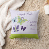 美しいパーソナライズされた蝶の枕の形見 クッション (ブランケット)