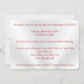 美しいパーソナライズされた、40歳の誕生日おめでとうの記念日カード 招待状 (裏面)