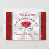 美しいパーソナライズされた、40歳の誕生日おめでとうの記念日カード 招待状 (正面)