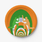 美しいパーティークリケットインド ペーパープレート (正面)