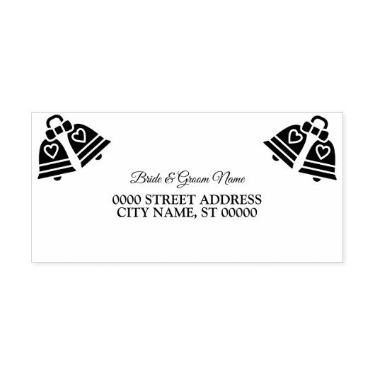 美しいパーティー結婚の鐘のアドレエレガントス セルフインキングスタンプ (デザイン)