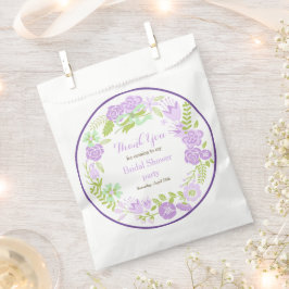 美しいパープルの花の輪のブライダルシャワー フェイバーバッグ