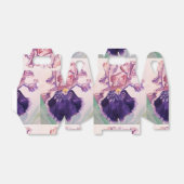 美しいパープルアイリス フローラル バースデー ケーキ フェイバーボックス (折り畳みなし)