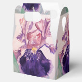 美しいパープルアイリス フローラル バースデー ケーキ フェイバーボックス (オープン)