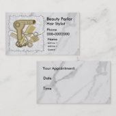 美しいパーラーアポイントメントカード 予約カード (正面/裏面)