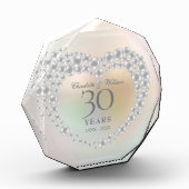 美しいパールのハート 30周年記念 フォトブロック (左)