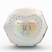 美しいパールのハート 30周年記念 フォトブロック (正面)