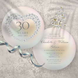 美しいパールの30周年招待状