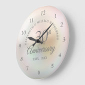 美しいパールの30周年結婚記念日 ラージ壁時計 (傾斜)