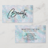 *~*美しいパールアバロンイエローブルーピンクパステル 名刺 (正面/裏面)