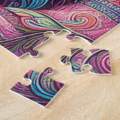 美しいヒッピーの少女 ジグソーパズル (側面)