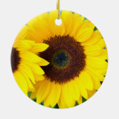 美しいヒマワリのクリスマスのオーナメント セラミックオーナメント (裏面)