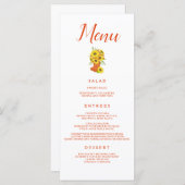 美しいヒマワリをテーマにした メニュー (正面/裏面)