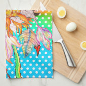 美しいヒマワリカラフルのキッチンタオル キッチンタオル (四つ折り)