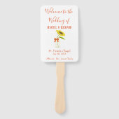 美しいヒマワリ結婚の花 ハンドファン (正面)