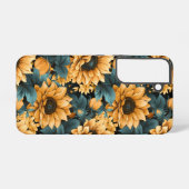 美しいヒマワリ鮮やかーフローラ SAMSUNG GALAXYケース (裏面横)