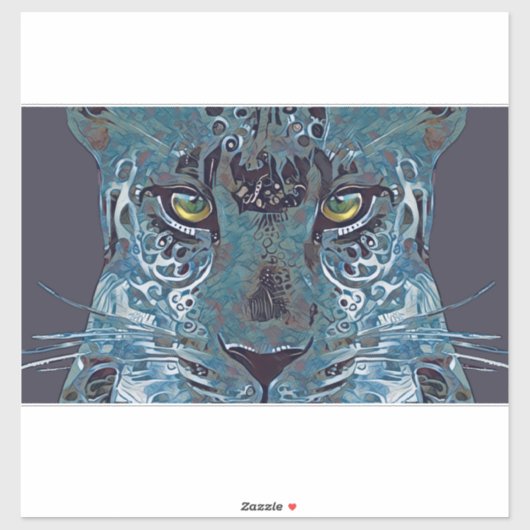 美しいヒョウの青、黄金の目のシールの肌 シール (シート)