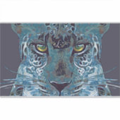 美しいヒョウの青、黄金の目のシールの肌 シール (正面)