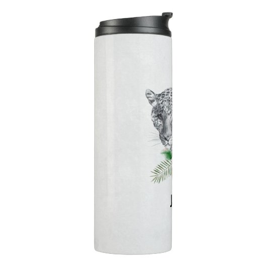 美しいヒョウ頭のポートレートで水彩Sti タンブラー (回転左)