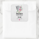 美しいヒョウ頭ポートレートキャンドルまたはソープビジネス スクエアシール (バッグ)