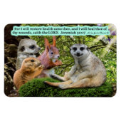 美しいヒーリング聖なる書物、 経典マグネットエレミヤ30:17 マグネット (横)