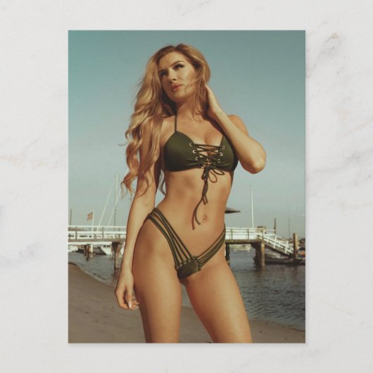 美しいビキニ娘 ポストカード (正面)