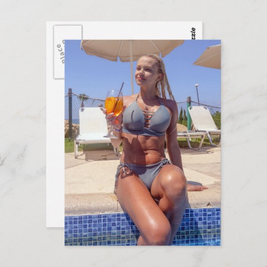 美しいビキニ模型写真はがき ポストカード (正面/裏面)