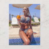 美しいビキニ模型写真はがき ポストカード (正面)