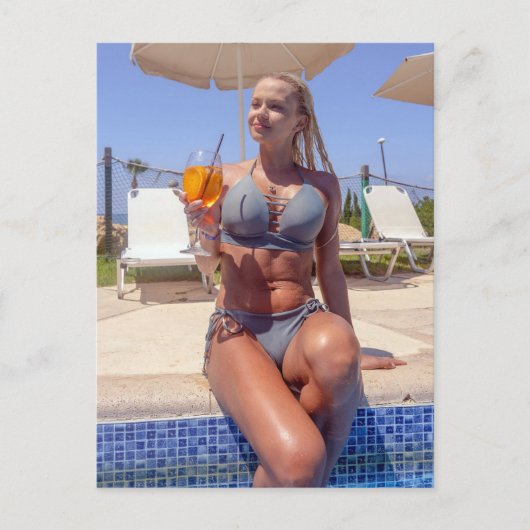 美しいビキニ模型写真はがき ポストカード (正面)