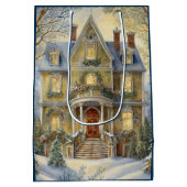 美しいビクトリアンなクリスマス ミディアムペーパーバッグ (裏面)