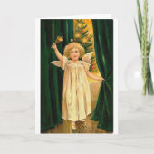 美しいビクトリアンクリスマスエンジェルクリスマスカード シーズンカード (正面)