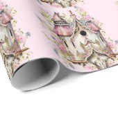 美しいビクトリアンスタイルウォーターカラーバーズハウス ラッピングペーパー (ロールコーナー)