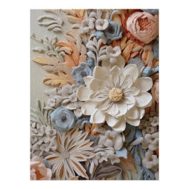 美しいビクトリアンフローラエレガントかわいらしの花 ポスター