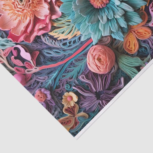 美しいビクトリアンフローラエレガントかわいらしの花 薄葉紙 (詳細)