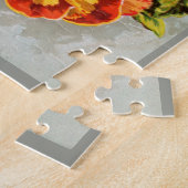 美しいビクトリアンフローラシードパケットのパンジー ジグソーパズル (側面)